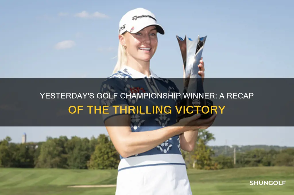who won the golf championship yesterday