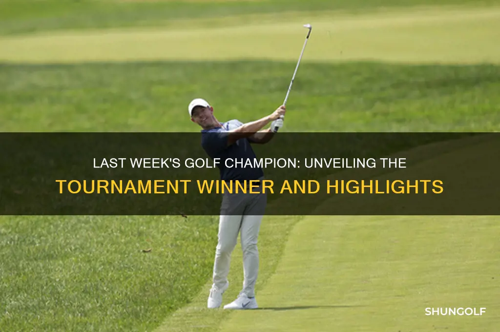 who won the golf last week