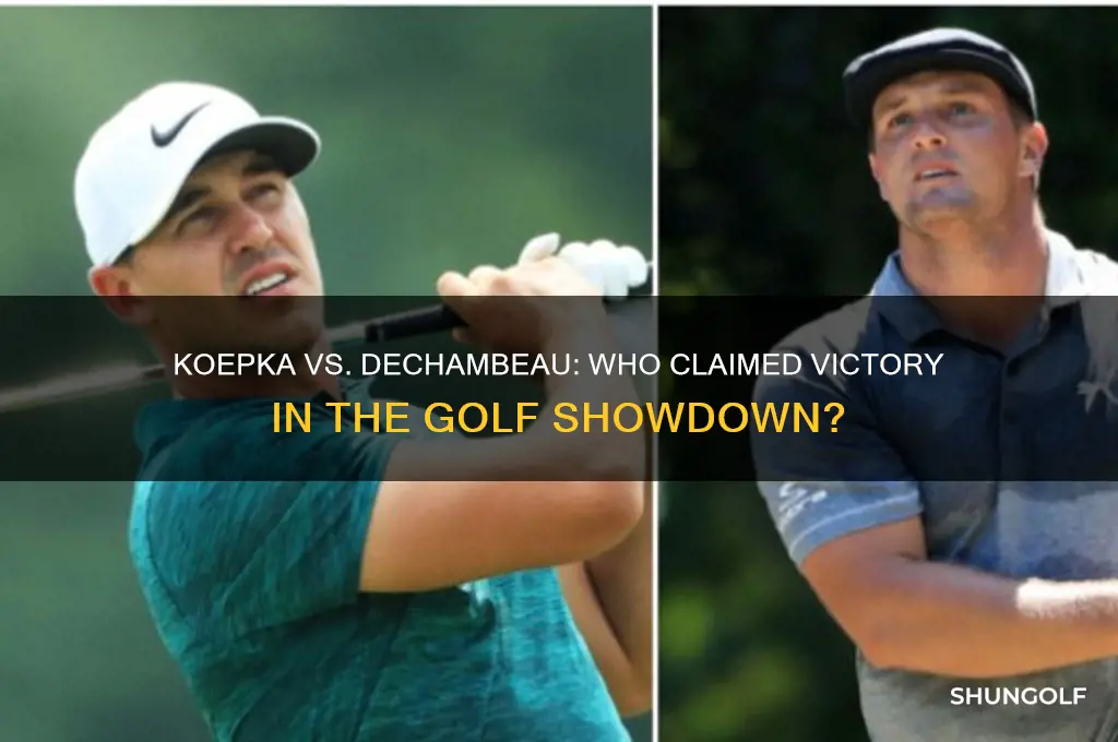 who won the golf match between koepka and dechambeau