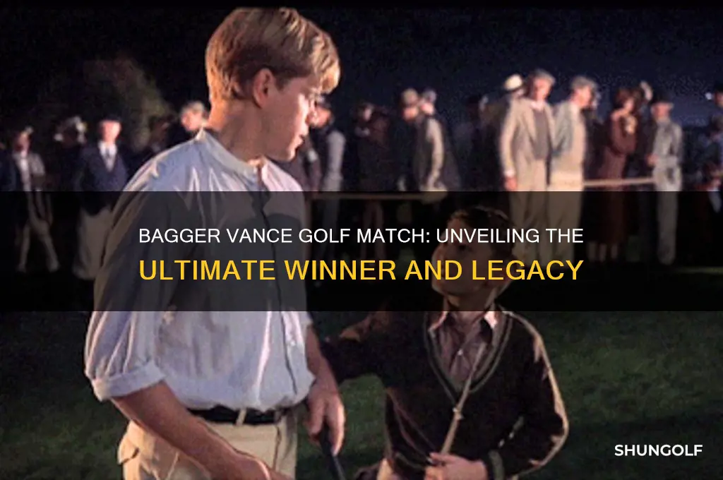 who won the golf match in bagger vance