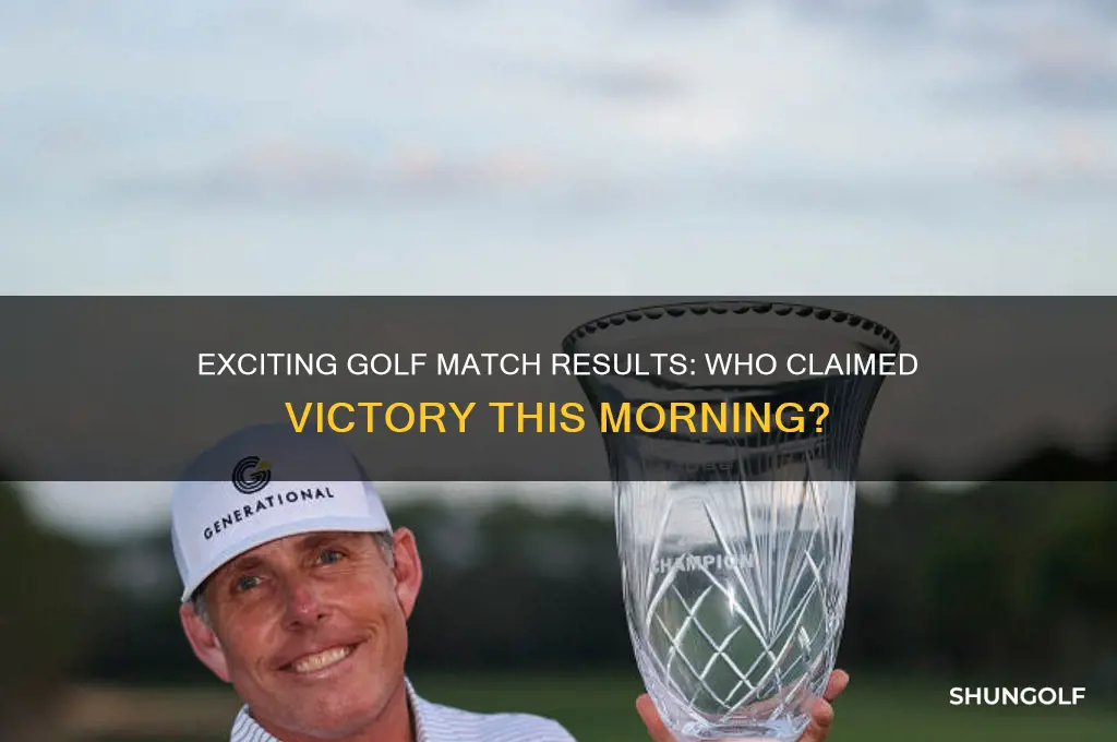 who won the golf match this morning