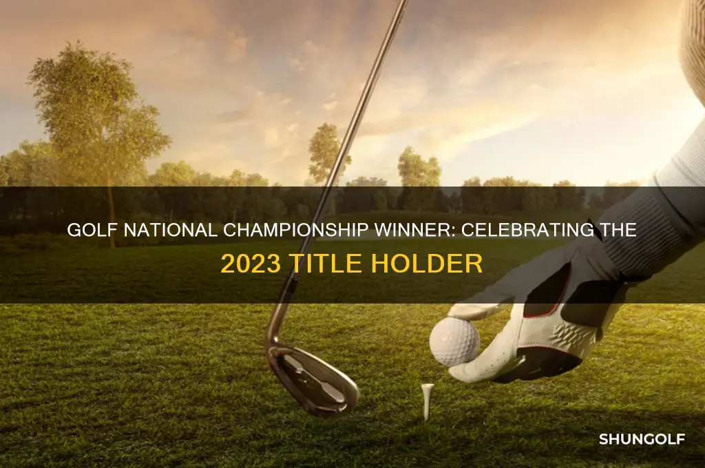 who won the golf national championship
