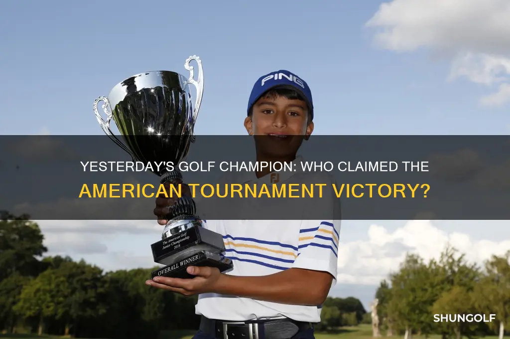 who won the golf yesterday in america