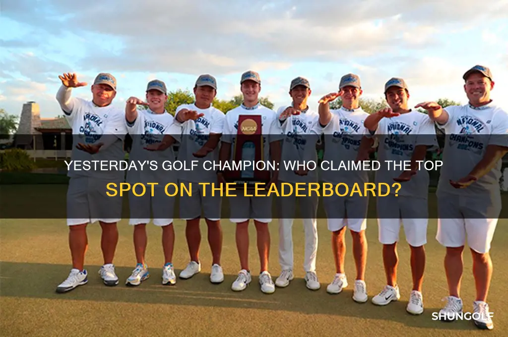 who won the golf yesterday