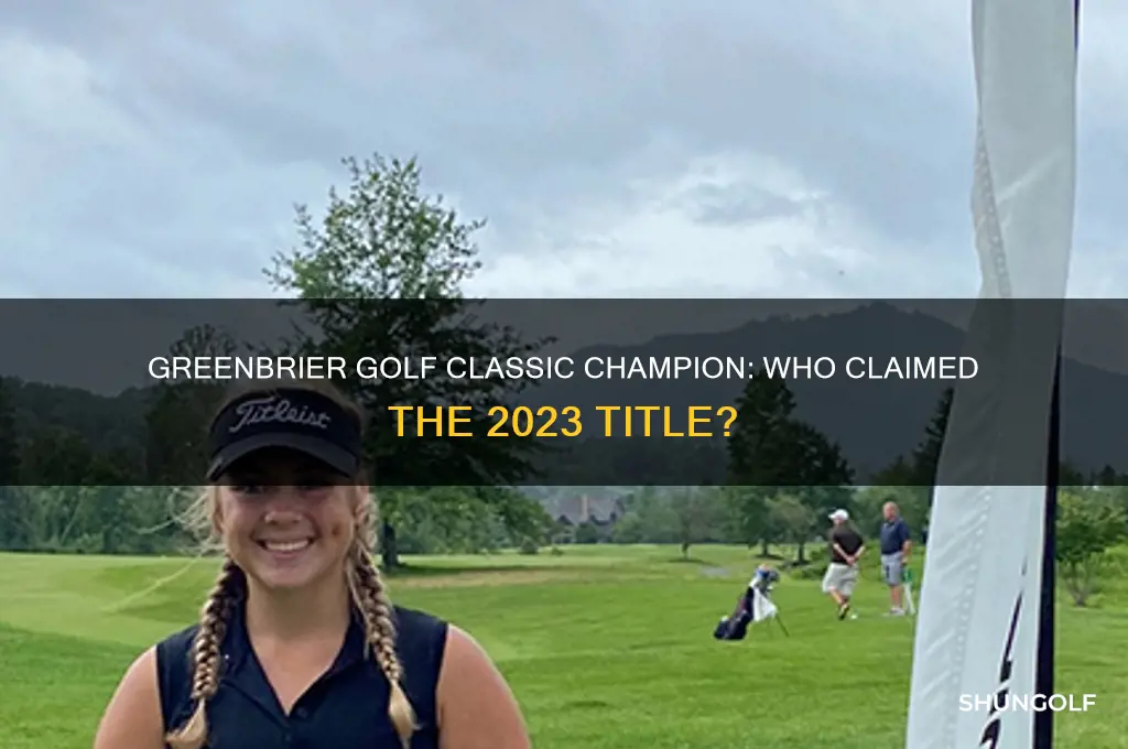 who won the greenbrier golf classic