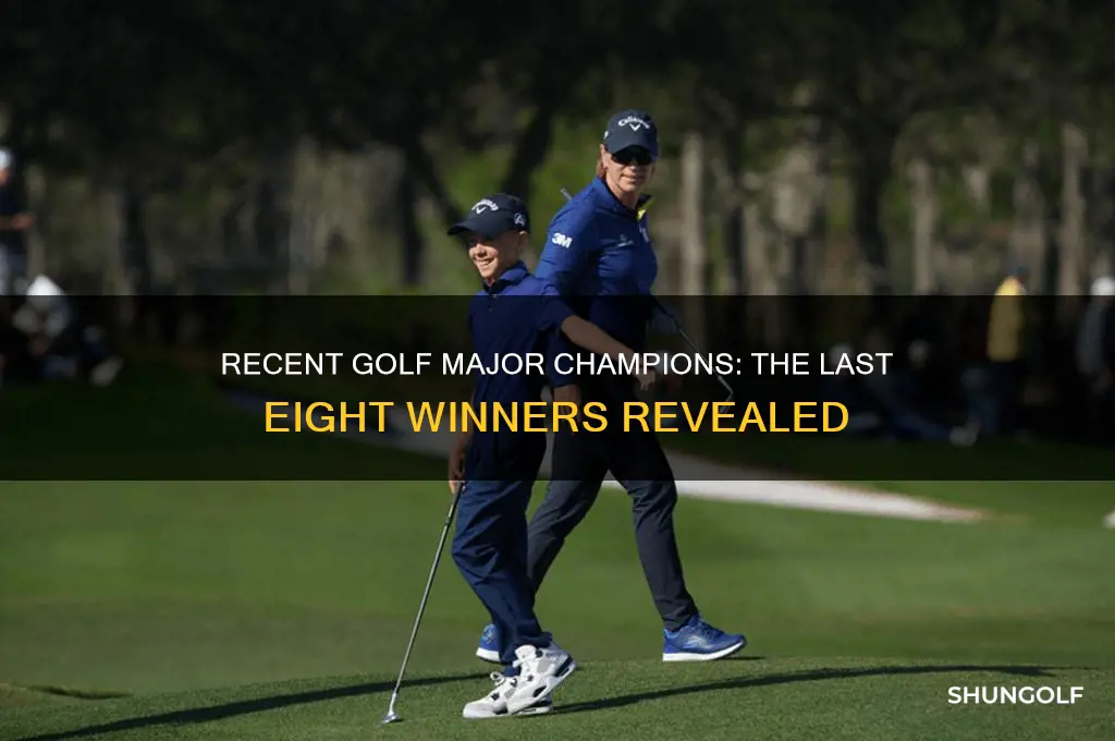 who won the last 8 golf majors