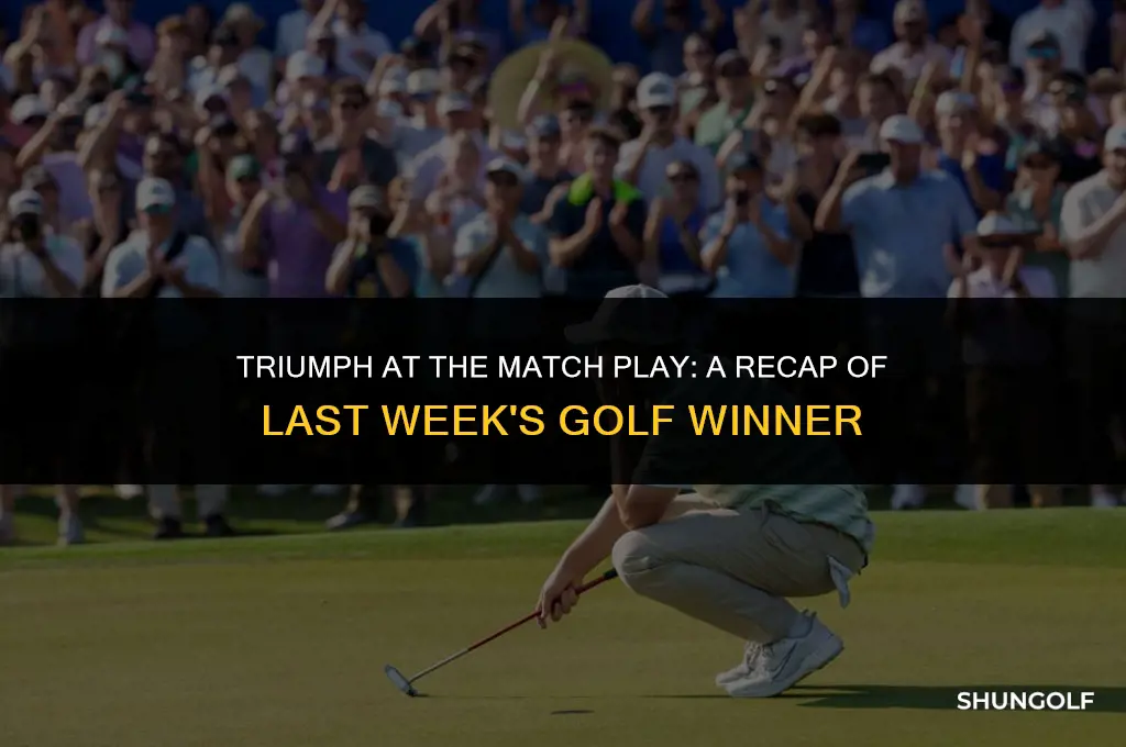 who won the match play golf tournament last week