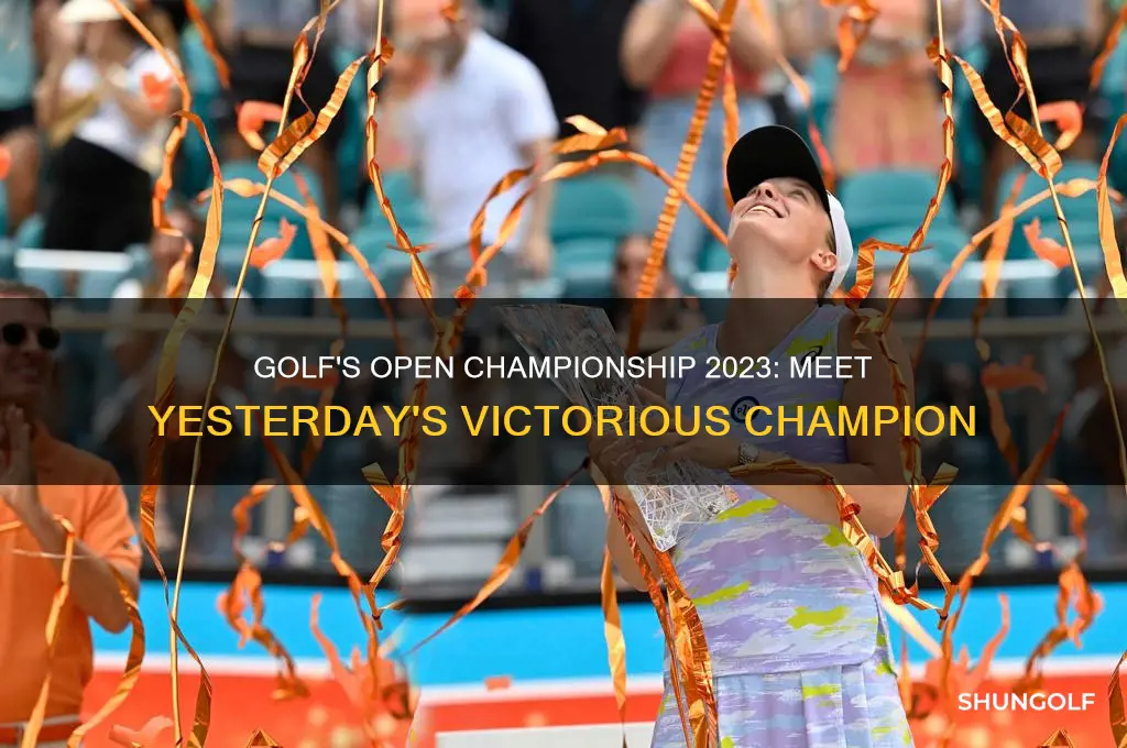 who won the open yesterday in golf