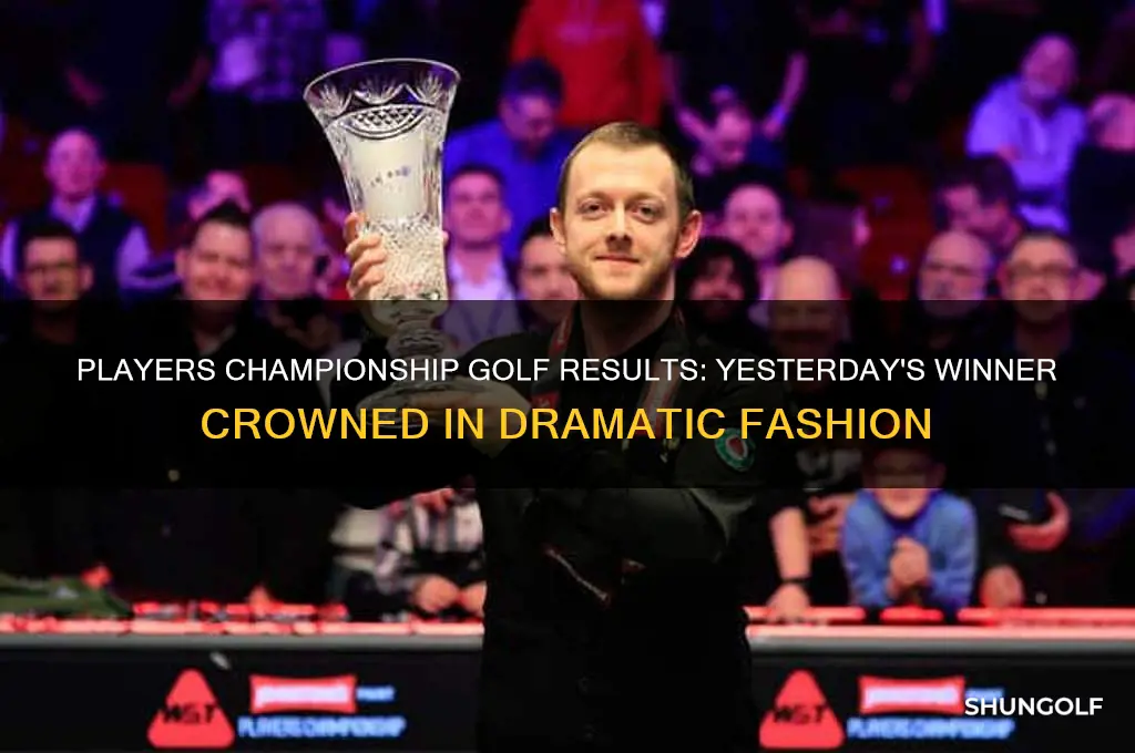 who won the players championship in golf yesterday