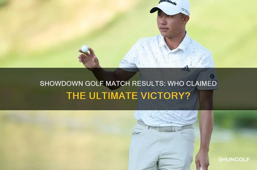 who won the showdown golf match