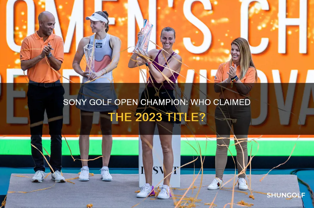 who won the sony golf open