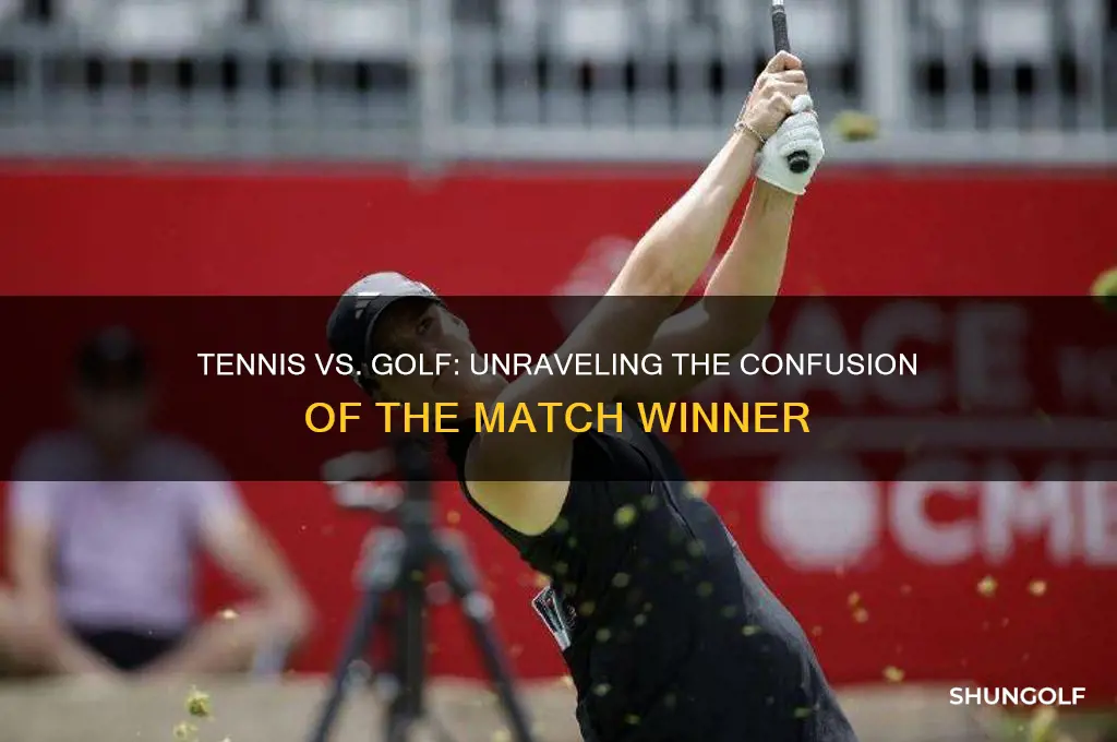 who won the tennis match between golf