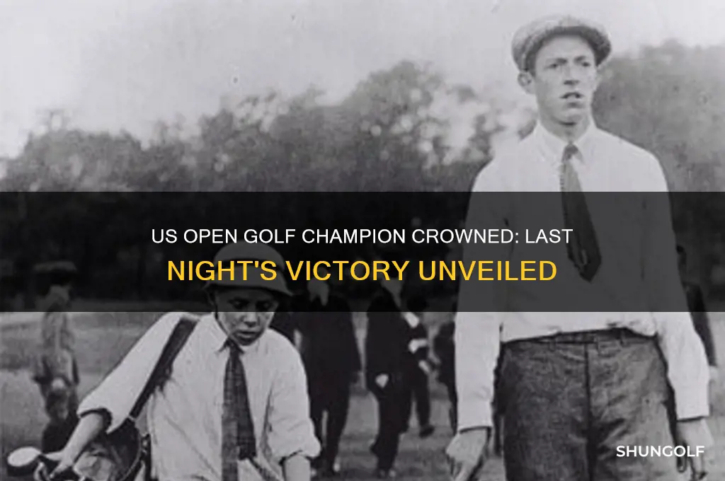 who won the us open golf last night