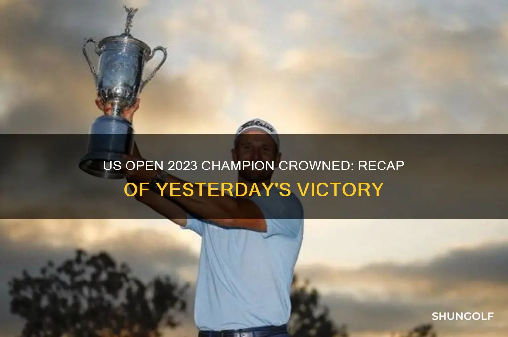 who won the us open yesterday
