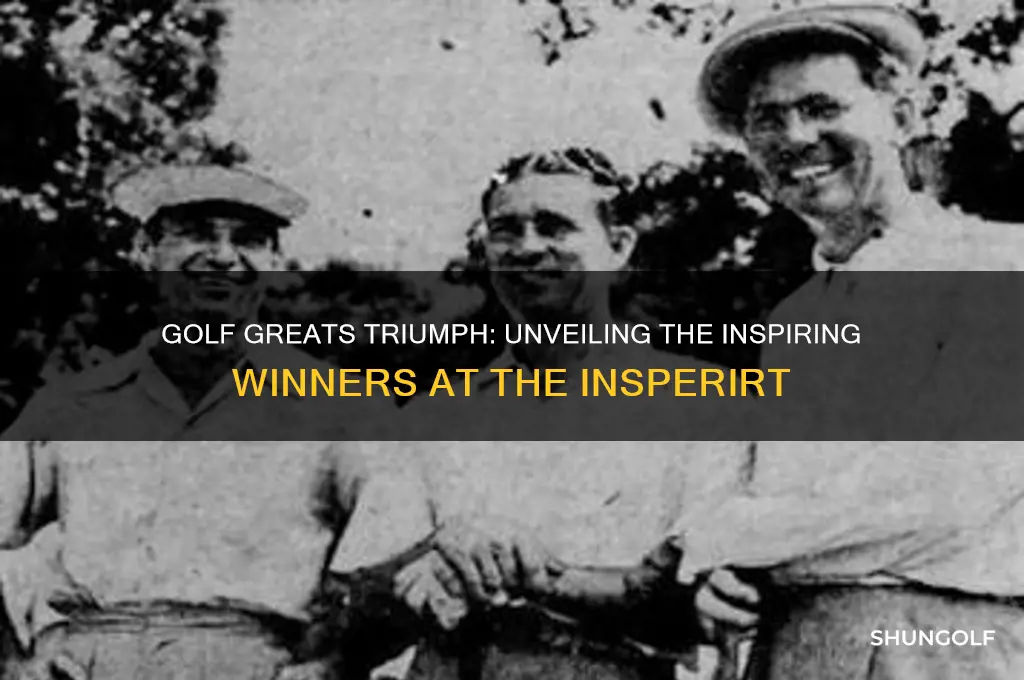 who wonn golf greats at the insperirt