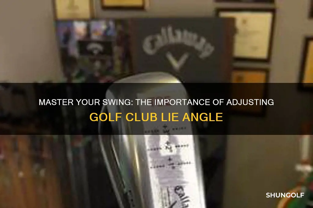 why adjust lie angle on a golf club
