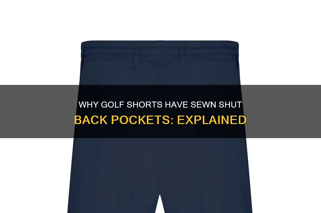 why are back pockets sewn shut on golf shorts