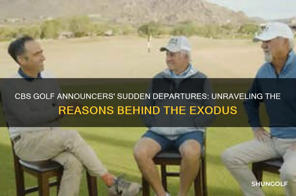 why are cbs golf announcers leaving
