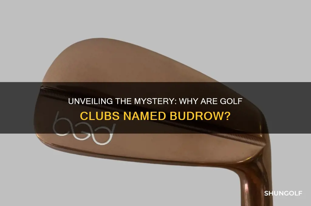 why are golf clubs named budrow