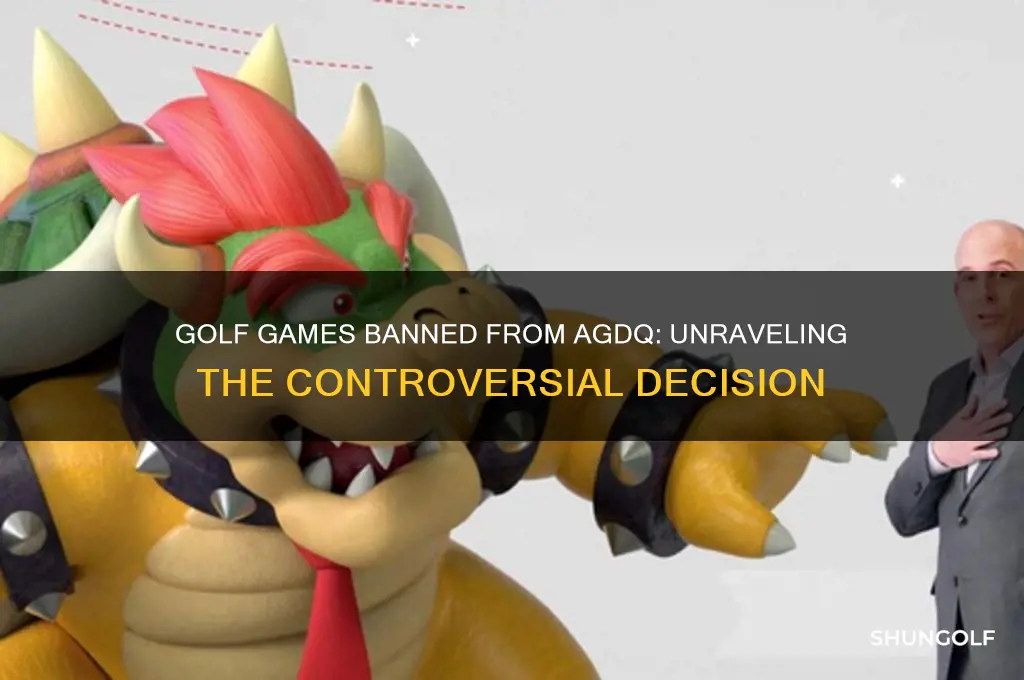 why are golf games banned from agdq