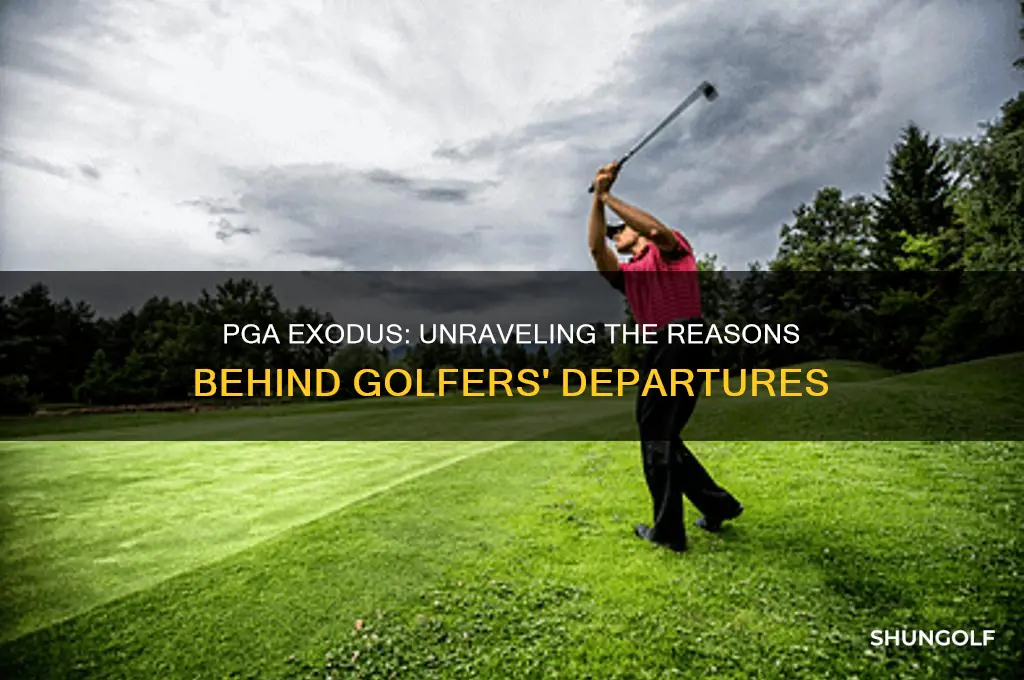 why are golf players leaving the pga