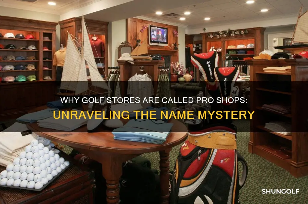 why are golf stores called pro shops