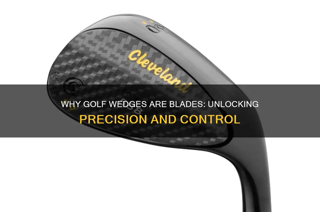 why are golf wedges blades