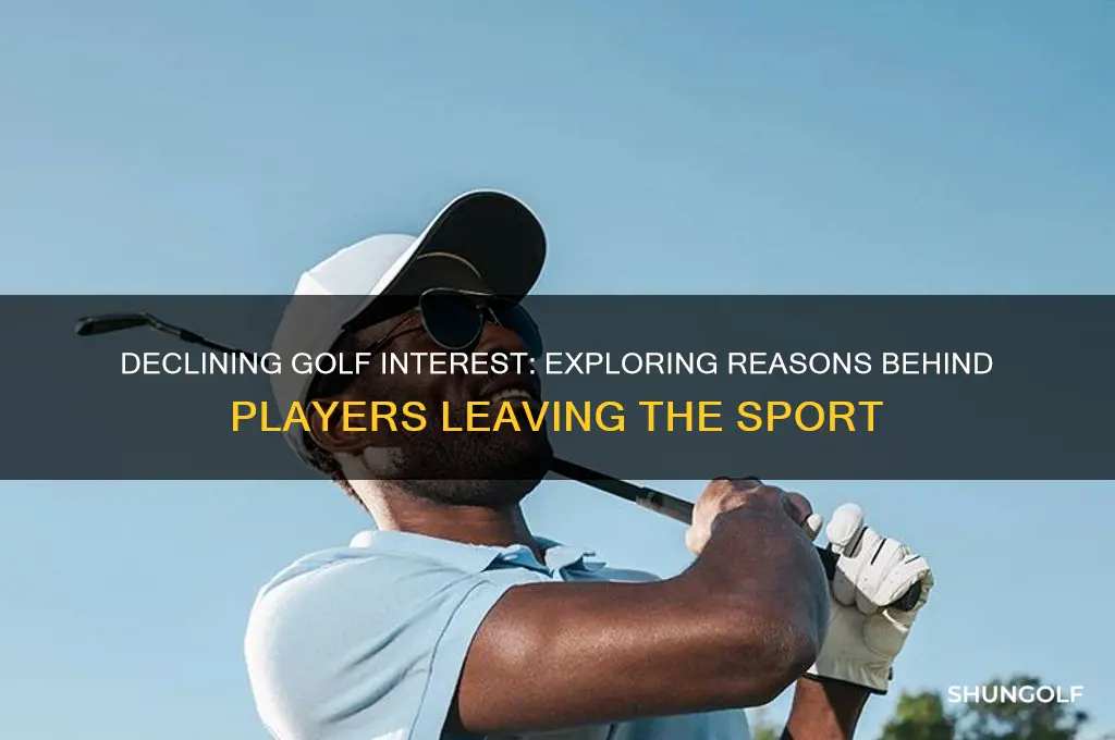 why are people leaving the game of golf