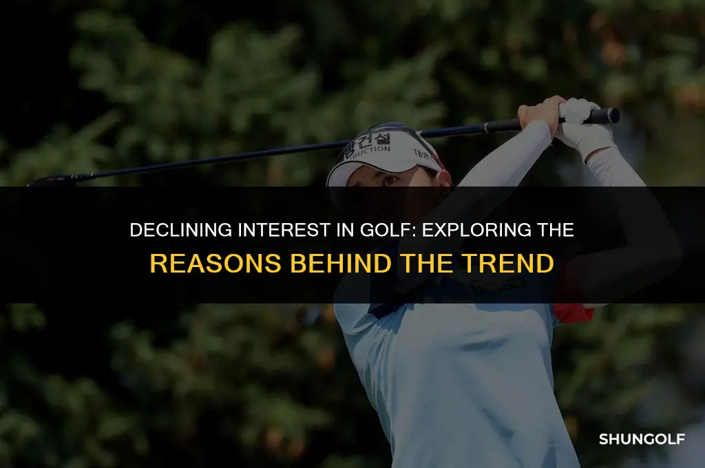 why are people not playing golf