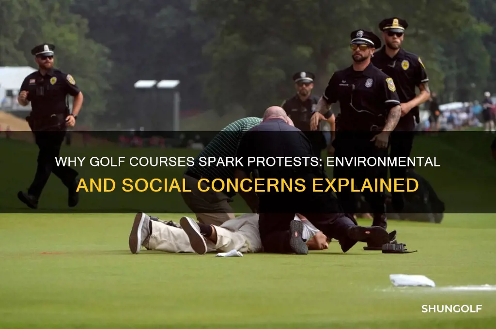 why are people protesting golf