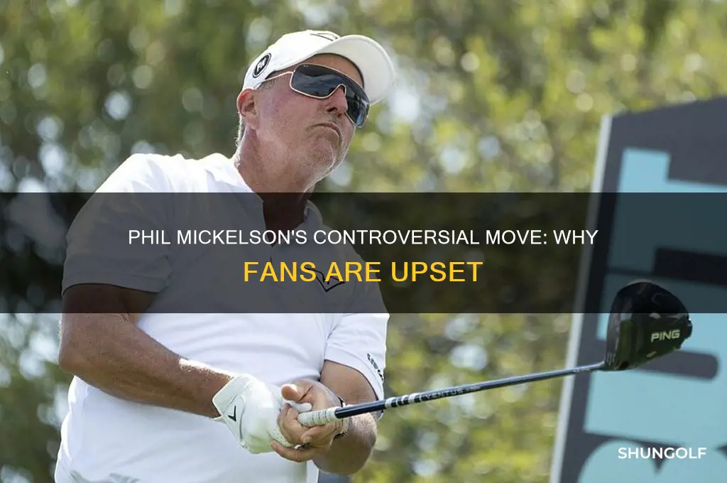 why are people upset with phil mickelson the golfer