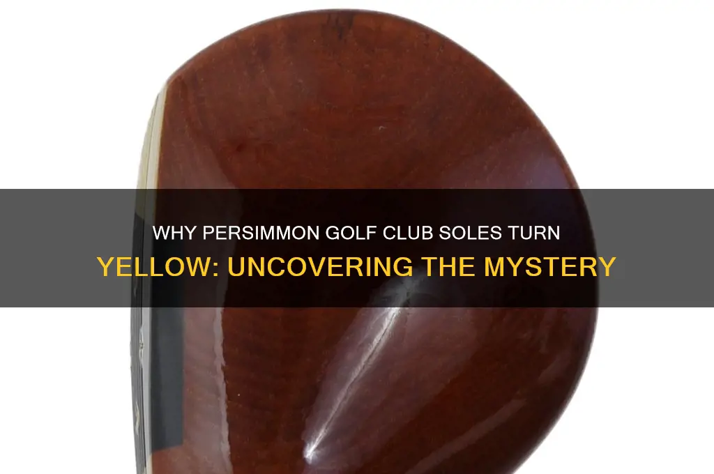 why are persimmon golf club soles yellow