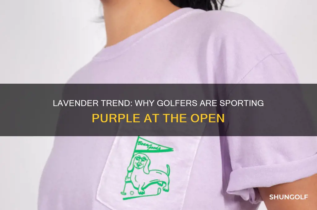 why are so many golfer wearing lavender at the open