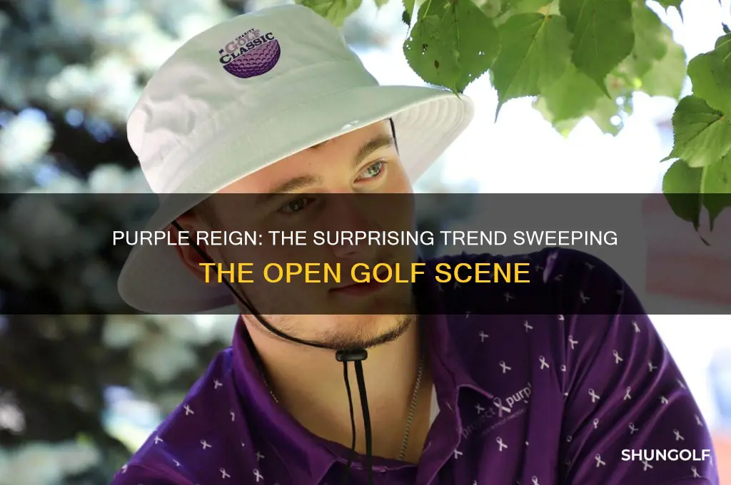 why are so many golfer wearing purple at the open