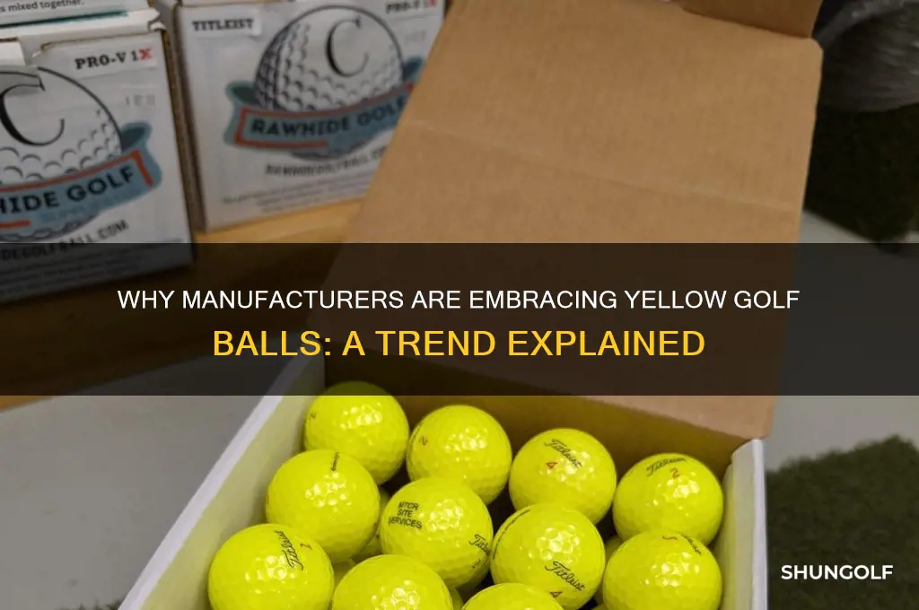 why are so many manufactures making yellow golf blls