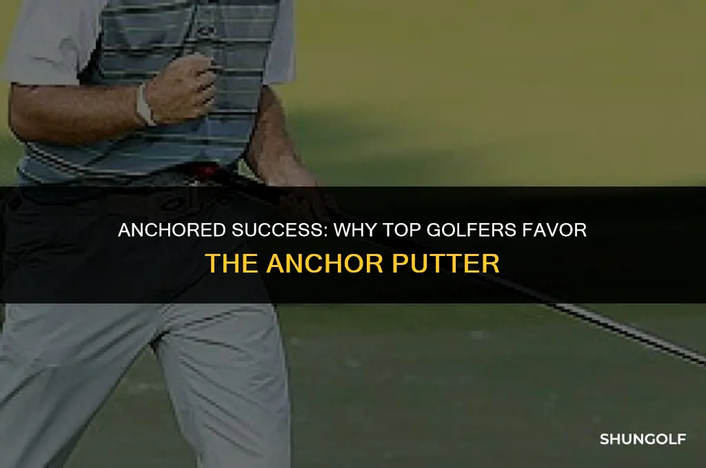 why are the champion golf tour player using anchor putter