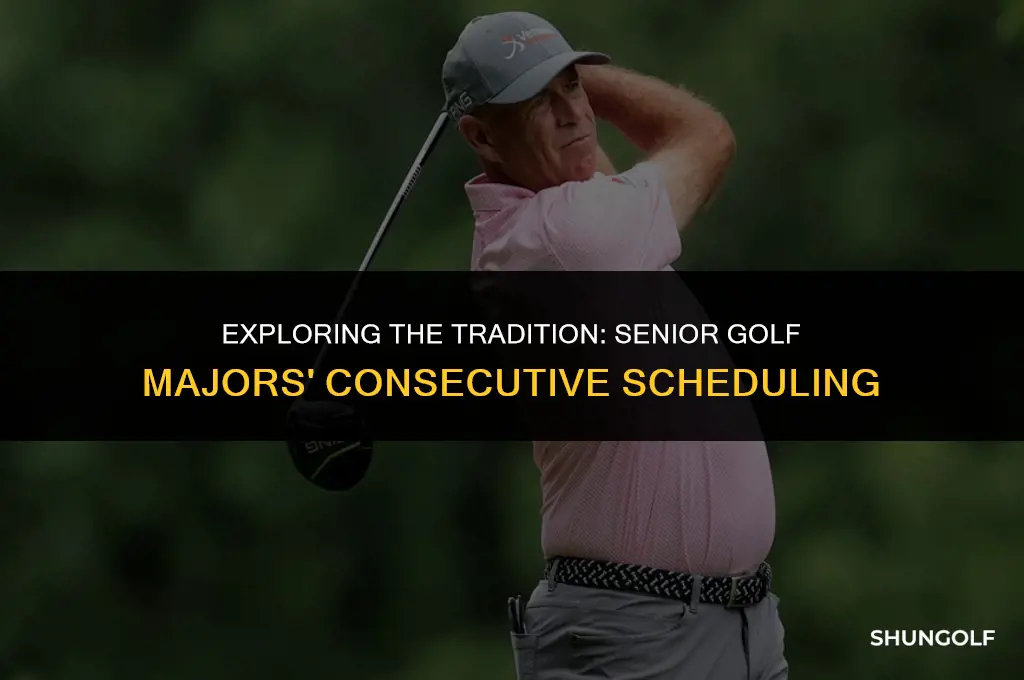 why are the senior golf majors played back to back