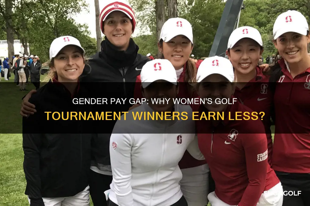 why are women golf tornament winners paid so uch less