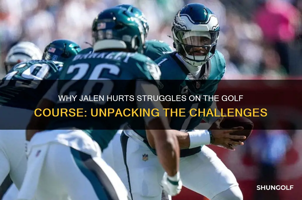 why cant jalen hurts golf
