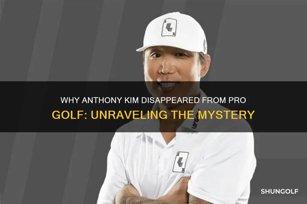 why did anthony kim leave pro golf