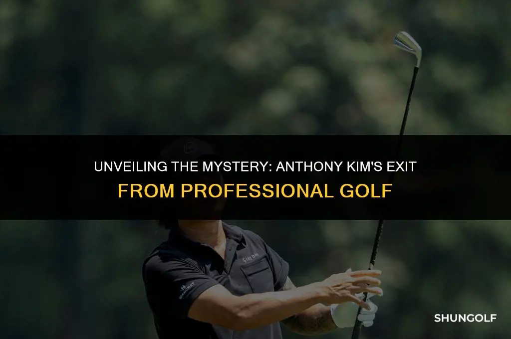 why did anthony kim quit playing golf