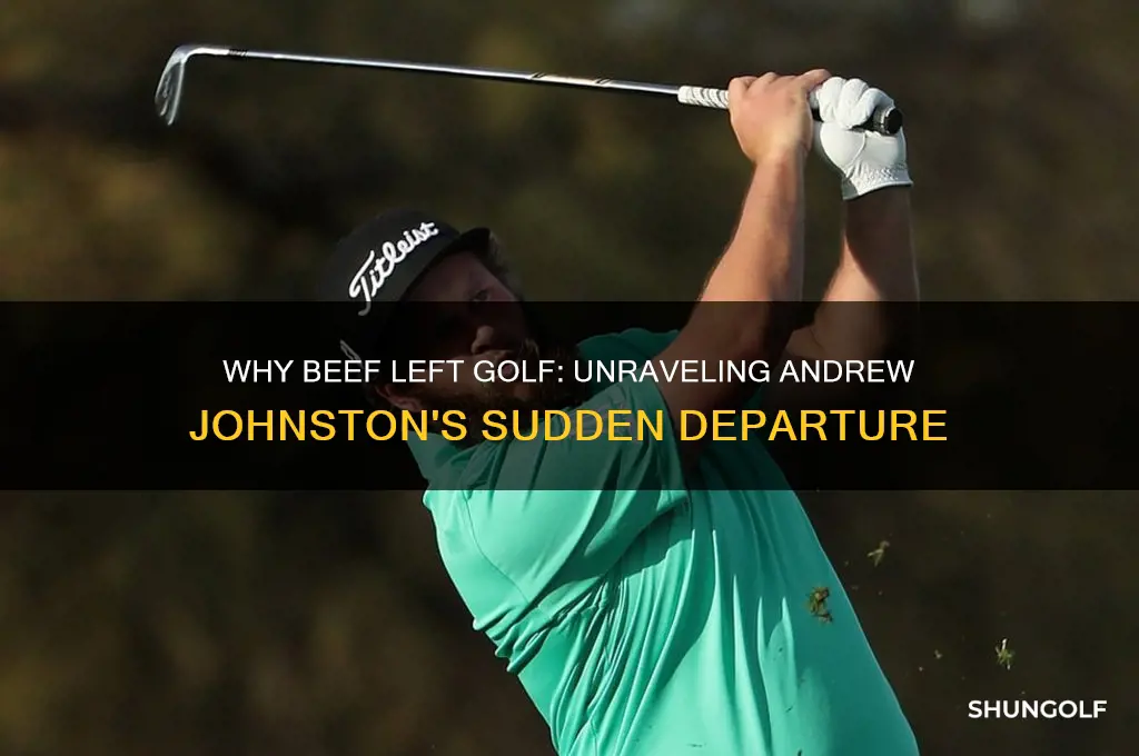 why did beef drop out of golf