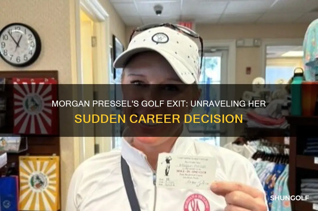 why did morgan pressel quit golf