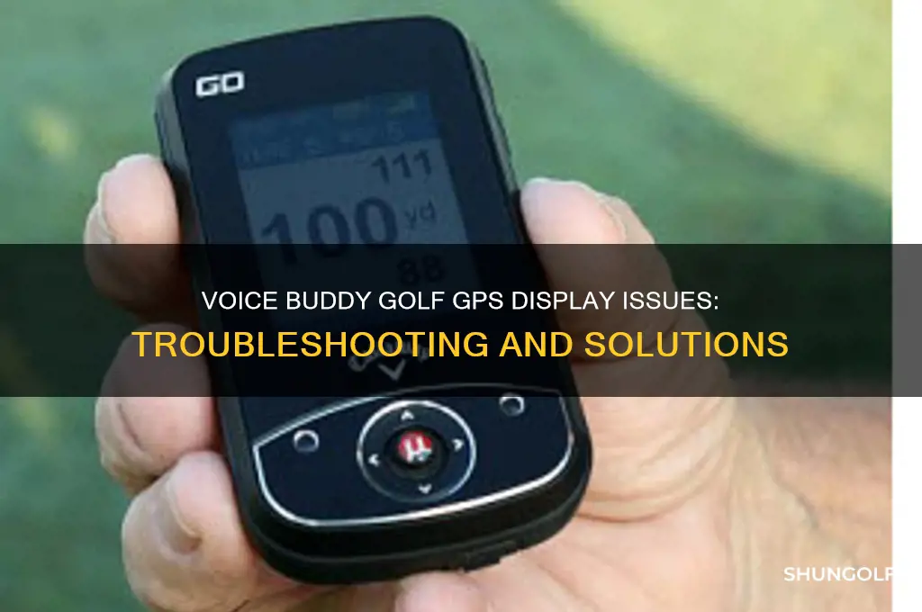why did my voice buddy golf gps lose its display