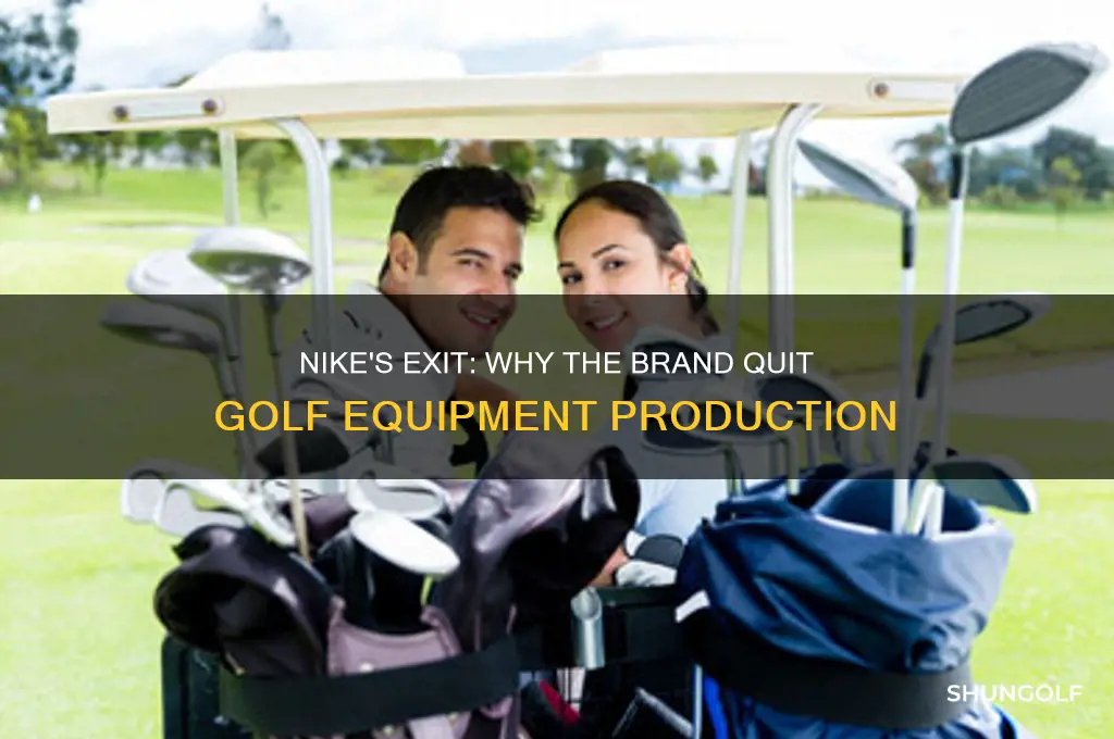 why did nike quit making golf equipment
