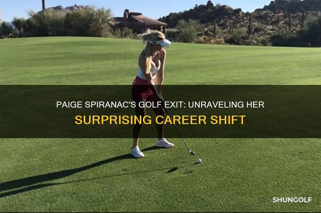 why did paige spiranac quit golf