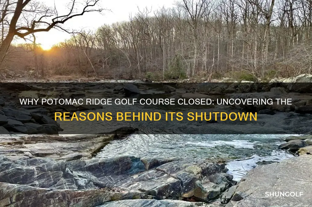why did potomac ridge golf close