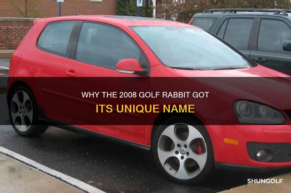 why did they call the golf rabbit around 2008