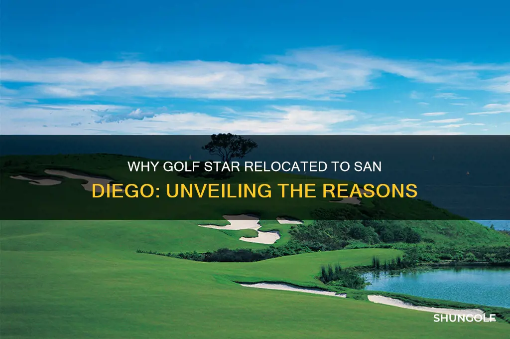 why did this golf star move to san diego
