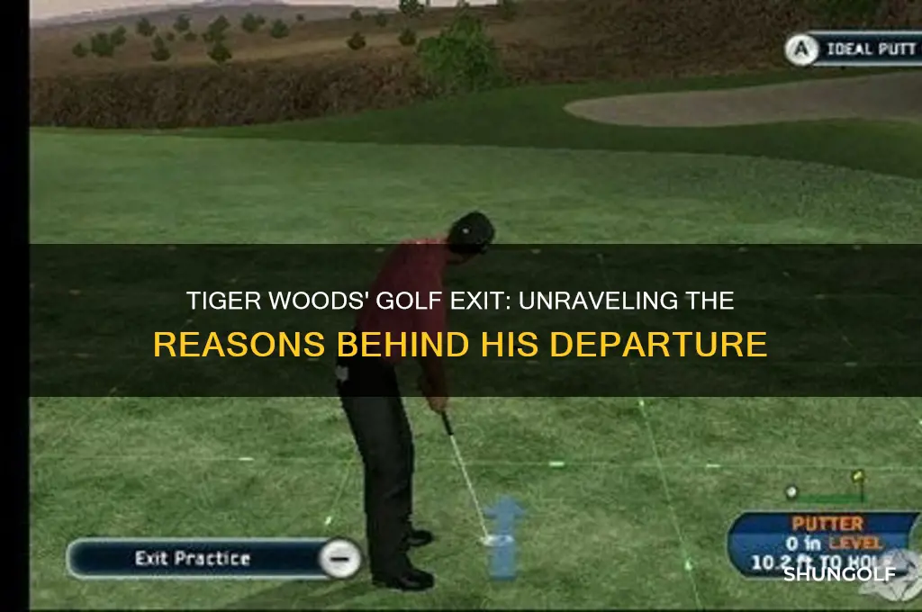 why did tiger woods leave golf